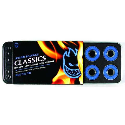 Classic Skateboard Bearings Blue One Size High Precision Spin For Street And Park Sessions, Smooth Rollin, Durable Metal