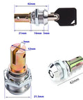 Heavy Duty Toolbox Lock With Keys Replacement Lock For Tool Cabinets, Tool Chests, Drawers And Storage Boxes, Secure Cabinet Locking System, 1 Pack, Compatible With Popular Tool Cabinets, featuring dimensional diagrams and detailed lock components.