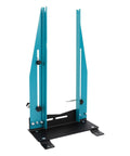 Pro Grade Wheel Truing Stand For Bikes, Heavy Duty High Carbon Steel Repair Stand, blue and black tabletop alignment tool