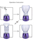 Operation steps for using At Home Facial Steamer For Spa Level Steam And Sinus Inhaler Delivers Soothing Hydration
