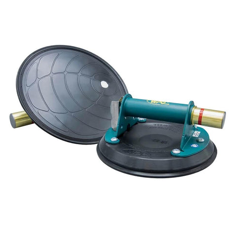 9-Inch Metal Handle Suction Cup Lifter For Flat Surfaces, Heavy Duty 150 Lb Load Capacity with case, Pro Grade Tool