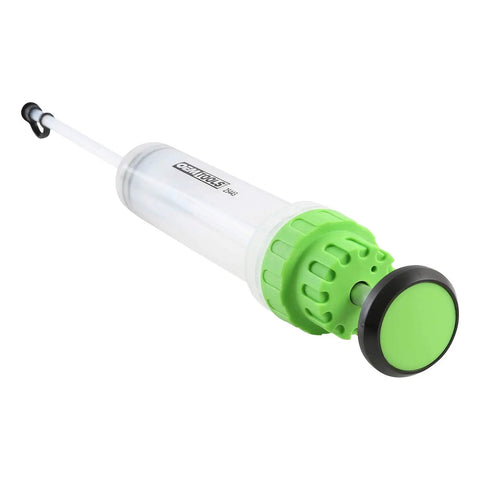 Compact 200cc Fluid Extractor And Filler Pump For Brake Fluid Power Steering Coolant And Small Oil Jobs with green handle