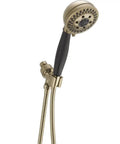 5 Setting H2Okinetic Handheld Shower With Extendable Hose 60 To 82 Inches, Champagne Bronze Finish, spa like water pattern