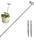 14-Inch Soil Moisture Probe For Plants With T-Handle, Dual Scale Sampler, No Batteries Needed Indoor Plant Water Monitor, Stainless Steel Moisture Meter For Potted Houseplants, shown in pot
