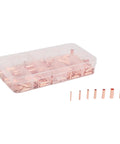 FABULETTA 250PCS Wire Ferrules Kit Pure Copper Crimp Connectors Non-Insulated Butt Terminals For Automotive Marine Electrical Systems 7 Sizes 1-16mm² High Conductivity Wiring Solution in organizer box