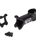 Ride-Ready 90mm 17 Degree MTB Stem With 31.8mm Clamp for mountain, road, BMX and fixie bikes, black aluminum alloy, four-bolt.