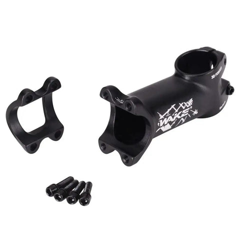 Ride-Ready 90mm 17 Degree MTB Stem With 31.8mm Clamp for mountain, road, BMX and fixie bikes, black aluminum alloy, four-bolt.