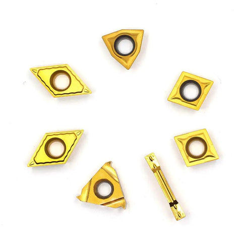 Pro-Grade Carbide Turning Inserts MGMN300 16ER A60 WCMT06T304 CCMT09T304 DCMT11T304 for Five Eighths or Three Quarters Inch Lathe Tool