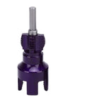 Dual Function Pipe Thread Cutting Tool Set For Internal And External Threads, DIY Friendly Design, Works On One Half Inch And Three Quarter Inch Pipes, Crafted From 40Cr Alloy Steel, Heavy Duty Hex Shank For Easy Electric Drill Threading, Two Pack, purple pipe thread cutter with hex shank