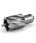 Annular cutter, 1-3/16 in diameter, 3/4 in Weldon shank, HSS, side view for magnetic drill press