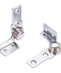 Heavy Duty 304 Stainless Steel Torque Hinges 2.0 N m With 0 To 90 Degree Stop Position Silver Finish Corrosion Resistant 2 Pack