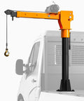 Beast Heavy Duty Folding Truck Bed Crane With 5000 Lb Winch 12V Electric Or Hand Operated Lift installed on truck