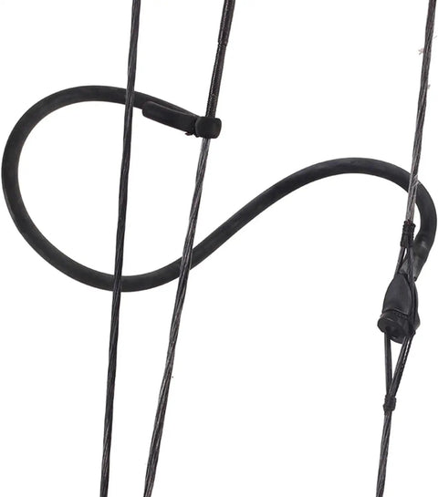 Lightweight Rubber Peephole Tube Replacement for Compound Bow String Systems shown in black flexible design