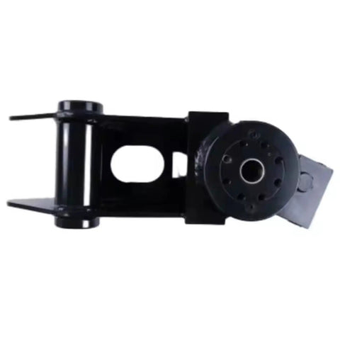 Knockout Platform Rotator Actuator For Jlg Boom Lift 600 Heavy Duty unit shown from the side, black metal construction, ready for installation.