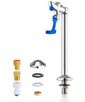 Glass Filler Deck Mount Faucet For Restaurants And Bars, 10 Inch Water Filling Station, brass chrome finish, and adapter parts