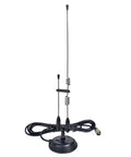 Dual Band Ham Antenna For 2M And 70cm Radios With Magnet Mount And 13 Foot RG58 Coax Cable PL259 Plug 136 To 174 MHz Mobile Car Antenna