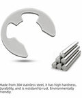 304 Stainless Steel E Clip Snap Ring Set 200 Pcs Kit With 20 Sizes From 1.5mm To 10mm For Shaft Groove Retaining Rings in Machinery