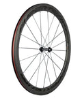 Carbon Fiber Road Bike Wheelset 700C Clincher, 50mm Deep Rim, 23mm Wide Matte Finish With Transparent Decal, Toray T700C Build