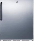 Straight Up Commercial Upright Freezer With Premium Stainless Steel Wrap And Rock Solid Factory Key Lock Nsf Certified For Serious Deep Cold Storage Wherever You Set It Down front view showing sleek stainless steel design.