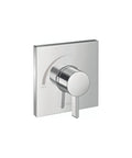 Ecostat Square Modern Pressure Balance Shower Valve Trim In Chrome with concealed comfort thermostat, dual outlet use