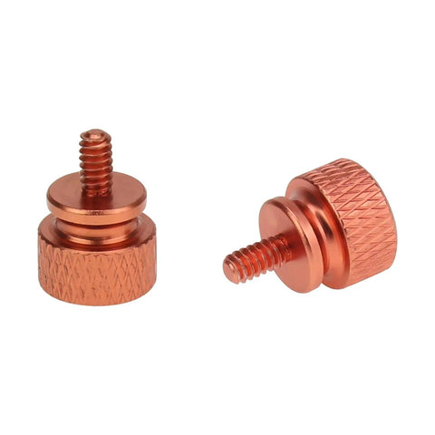 Orange Anodized Aluminum Thumb Screws 10 Pack 6 32 Thread Computer Case Fasteners For Case Panels Power Supply And Hard Drives