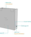 Gray charging box with battery port, function button, full/storage LED for Drone Battery Charger Hub For Avata 2, 65W input.