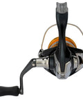 Sahara 1000 FJ Spinning Reels with HAGANE Gear, SilentDrive, and G Free Body, front view showing superior line control features.