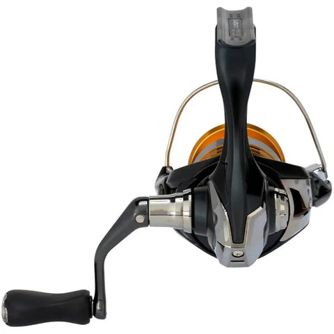 Sahara 1000 FJ Spinning Reels with HAGANE Gear, SilentDrive, and G Free Body, front view showing superior line control features.