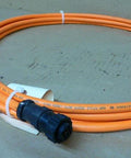 Servo motor cable RKL-0013 R911324290 for Bosch Rexroth drives - shielded encoder/control cable, used single unit, orange color