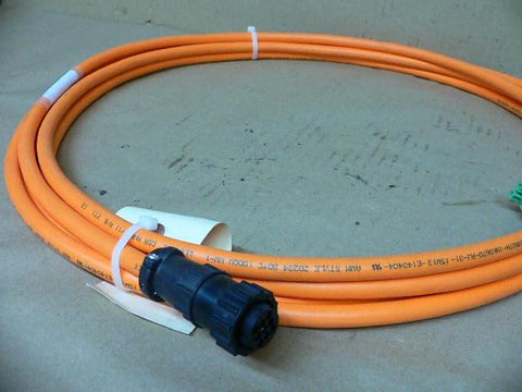 Servo motor cable RKL-0013 R911324290 for Bosch Rexroth drives - shielded encoder/control cable, used single unit, orange color