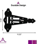 Tough 8 Inch Self Closing Gate Hinge For Wood Fences Industrial Stainless Steel With Horizontal Adjustable Enclosed Spring Black Powder Coat 2 Side Mount Gate Attachment Built Tough Pair By Advantage Industries