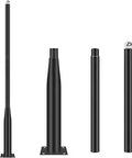 10 Foot Black Outdoor Solar Light Pole For Yard Street Patio Courtyard And Porch Lighting Posts Beefy Metal Post With 3 Inch Top Mount 25 Lb Steel Construction Weatherproof Exterior Fixture showing various angles of construction.