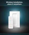 Smart Wireless Dimmer Switch V2 For Hue Lights No Bridge Needed Setup Is A Breeze Battery Powered Dimmer with wall plate display