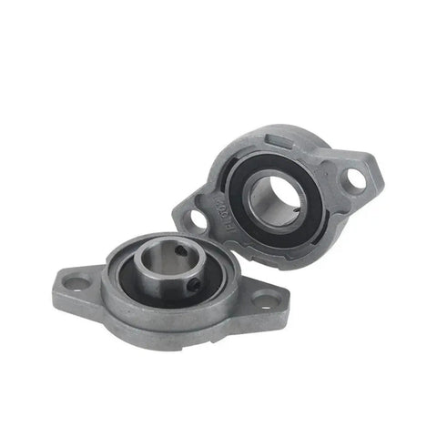 Heavy Duty Zinc Alloy Pillow Block Flange Bearing For 8mm 10mm 12mm 15mm 17mm 20mm Sizes KFL on white background