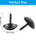 Heavy Duty Matte Black Upholstery Tacks In Two Hundred Pack Featuring Smooth Nine Millimeter Caps for vintage chair revamps