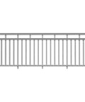 Rock Solid Cellular Pvc Deck Railing Kit With Aluminum Reinforcement 42 Inch High 120 Inch Long Pro Grade Balusters in matte finish.
