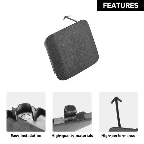 Toyota C HR Front Left Bumper Tow Hook Cover Cap Unpainted Exact Fit For 2020 2021 2022 2.0L L4 shown with features of easy installation, high-quality materials, and high-performance.