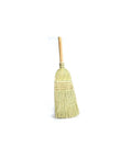 Heavy Duty Warehouse Corn Broom Featuring A Sturdy Wooden Handle Built For Tough Industrial Sweeping And Daily Facility Cleanup, side view
