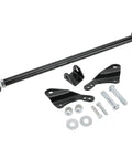 Steel Bolt On Rear Panhard Bar For 8 Inch And 9 Inch Rear Axles With Rock Solid Pinion Bearing Support Mount Track Bar Set Two Inches Higher For Maximum Control Adjustable Length For A Custom Fit, black steel bar and brackets