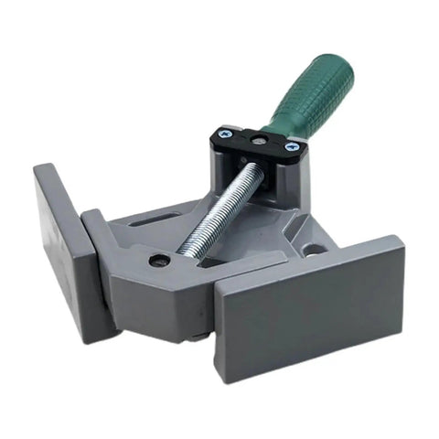 Built Tough Aluminum Angle Clamp Featuring Smooth Swing Jaw And One Hand Quick Lock Grip for precise clamping in woodworking and welding.