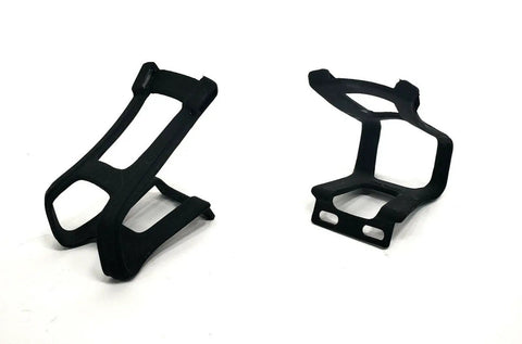 ATB Toe Clips and Straps Nylon Full Cage Toe Clips With Woven Straps for ATB and Hybrid Bikes Large Size for Adults
