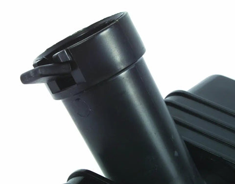 Close-up of black Turbine Nozzle For Central Vacuum Systems Black No Batteries Needed Powered By Your System With Enhanced Airflow