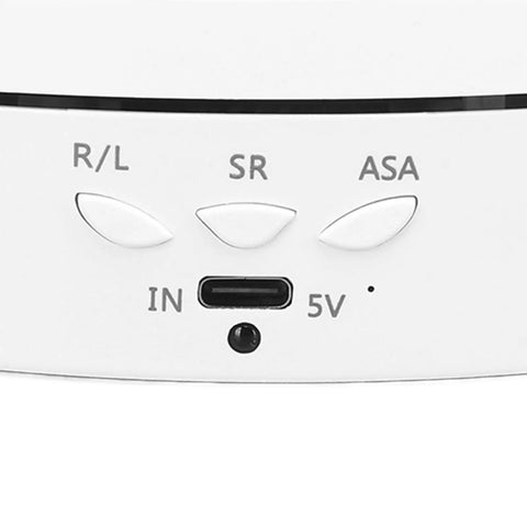 Close-up of buttons and USB port on Super Quiet 3 Speed Electric Rotating Turntable For Stunning Product Photos And Live Streaming.
