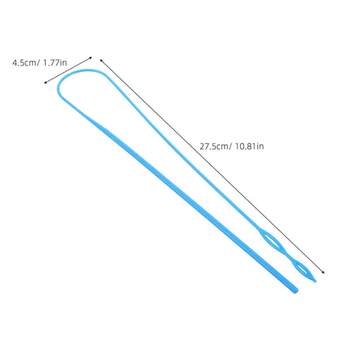 Five Piece Handy Portable Drawstring Threader Tool Set For Easy Elastic And Cord Threading Plastic Loop Turner For Pants Waistbands And Jackets Quick And Handy Sewing Tool For Home Diy Projects, blue plastic, 27.5cm