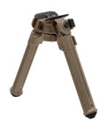 MOE Bipod For Hunting And Shooting Lightweight Injection Molded Build Under 8 Ounces Delivers Rugged Stability in tan color