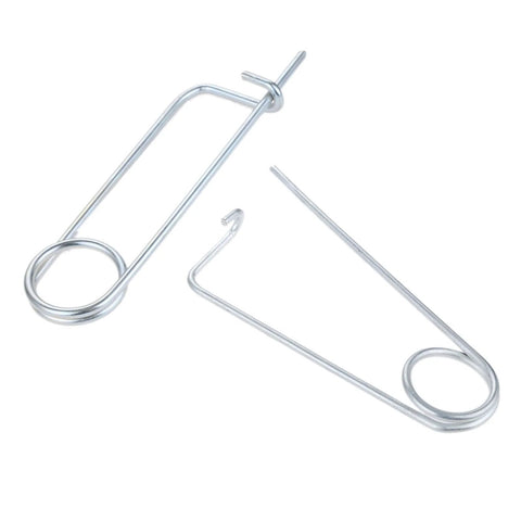 Heavy Duty Steel Brooch Shape Cotter Pins Set Quick Lock Safety Pins Locking Fasteners, zinc plated, 2x45x16mm set