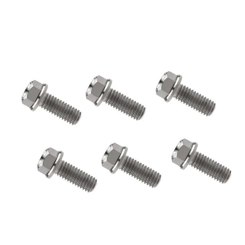 Titanium M6 Small Flange Hex Bolts Pack Of 6 With 1.0mm Pitch, Lengths From 10mm To 100mm, Ultra Lightweight Yet Strong