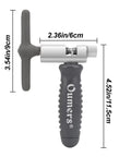 Bike Chain Breaker Tool Universal For 7 To 11 Speed Chains Chain Splitter, compact gray handle, size dimensions labeled