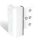 Beefy Heavy Duty Door Reinforcement Lock with 800 lbs force, white alloy, includes long and short screws, kids safe against entry