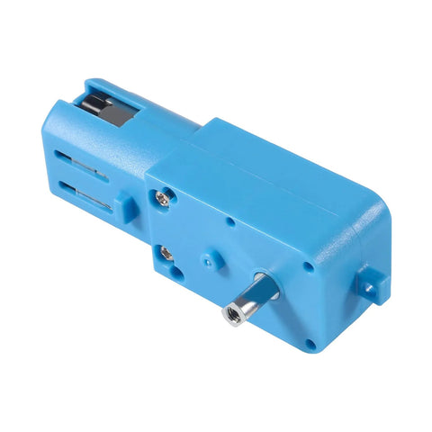 Blue single shaft metal gear motors for robotics with 110 RPM output and high torque, ideal for DIY projects and smart car builds.